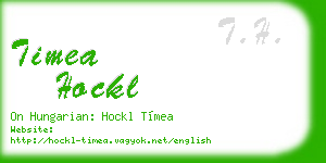 timea hockl business card